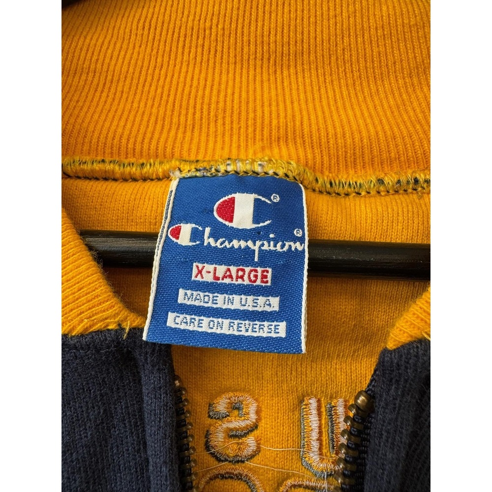 Vintage United States Olympic Team Jacket Medium Navy Yellow‎ Made in USA 80s - Picture 2 of 6